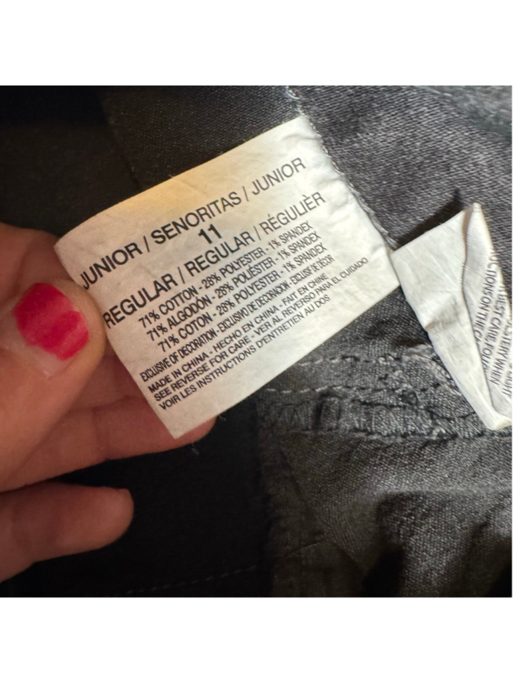 Juniors L.E.I. Black Emma Jeggings Size 11 - Picture 4 of 7